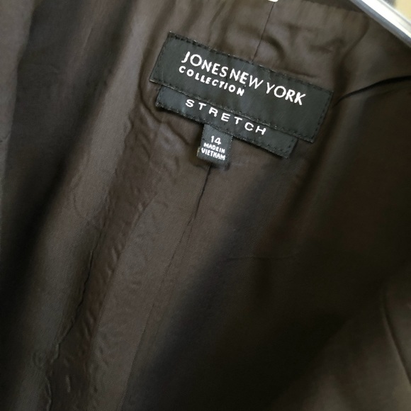 JONES NEW YORK Brn Suit Jacket, Sz 14 - Picture 7 of 7